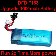 DFD F183 RC Quadcopter Parts-05 Upgrade Battery 7.4v 1000mah 20C with SM plug