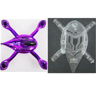 V252-parts-07 Head cover-Upper(Purple) & Lower cover Frame wholesale Wltoys WL V252 Quadcopter parts,V-252 WL toys V252 parts