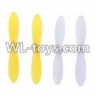 WLtoys V676 RC Quadcopter parts-17 Upgrade-Blades(2x Yellow & 2x Red)