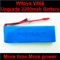 WLtoys V666 RC Quadcopter parts WL toys V666 Upgrade 2200mah battery akku