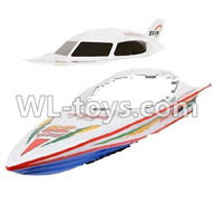 Double Horse 7000 RC boat parts-12 Upper shell cover,canopy & Bottom boat body ,shuang ma DH 7000 parts