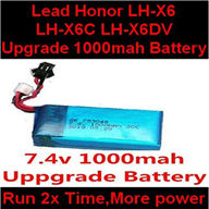 LH-X6 X6C X6DV Parts -17 Upgrade 7.4v 1000mah 20C Battery with SM plug For Lead Honor Quadcopter rc drone parts