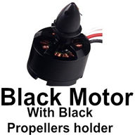 BaYang Toys X16 Parts-14-03 Black Color Brushless Motor with Black Propellers holder-1pcs,BaYang X16 RC Quadcopter Drone Spare Parts,BaYang Toys X16 Accessoriess Replacement