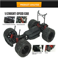 Subotech BG1507 rc car,Subotech BG1507 High speed 1/12 1:12 Full-scale rc racing car,2.4G 4WD Rock Crawler RC Car-Orange Subotech-Car-All