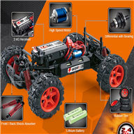 Subotech BG1510D rc car,Subotech BG1510D High speed 1/24 1:24 Full-scale rc racing car,2.4G 4WD Rock Crawler RC Car-Red Subotech-Car-All