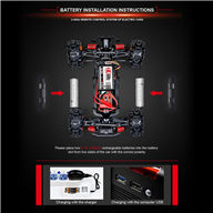 Subotech BG1511 rc car,Subotech BG1511A High speed 1/22 1:22 Full-scale rc racing car,2.4G 4WD Rock Crawler RC Car-Black color Subotech-Car-All