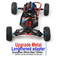 Wltoys 12423 Car Spare Parts-0044-03 Upgrade Metal Lengthed adapter(4 set)-Lengthen 29mm,Wltoys 12423 RC Car Spare Parts Replacement Accessories,1:12 Scale 4wd,2.4G 12423 RC racing car Parts,On Road Drift Racing Truck Car Parts