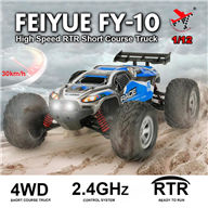 FeiYue FY-10 RC Racing Car,FY10 FY-10 1/12 1:12 electric rc car Truck,4WD remote control cross-country rock crawler with big wheels-Blue FeiYue-Car-All