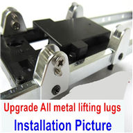 WPL B16 Parts-11-02 Upgrade All metal lifting lugs(4pcs), upgrade metal parts For 4 or 6 Drive Miltary truck,WPL B16 B-16 RC Car Parts,WPL 6X6 Parts,WPL B16 B-16 RC Military Truck Spare parts Accessories,WPL 1:16 Off-road Truck Parts