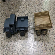 WPL B16 Parts-22-02 Original self-loading 4 wheel trailer accessories-For DIY Parts-Yellow-32X13X14cm,WPL B16 B-16 RC Car Parts,WPL 6X6 Parts,WPL B16 B-16 RC Military Truck Spare parts Accessories,WPL 1:16 Off-road Truck Parts