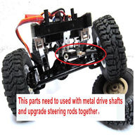 WPL B-16 B16 Parts-09-06 Upgrade All Metal Large stroke steel shock absorber plate(4 set)-larger Itinerary-Need buy with the upgrade metal drive shaft and Upgrade steering Rod,WPL B-16 B16 RC Car Parts,WPL 6X6 Parts,WPL B16 B-16 RC Military Truck Spare pa