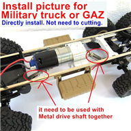 WPL B-16 B16 Parts-04-03 Upgrade All Metal Gear Box with 370 Motor and Steel gear,JST Plug(Directlry install,and it need to be used with 31-03 pr 31-04 Metal drive shaft together),WPL B-16 B16 RC Car Parts,WPL 6X6 Parts,WPL B16 B-16 RC Military Truck Spar