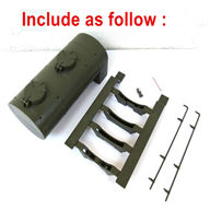 WPL B-16 B16 Parts-01-10 Upgrade Modified oil tank,The Upgrade Rear car shell(Length-215mm,Width-135mm),WPL B-16 B16 RC Car Parts,WPL 6X6 Parts,WPL B16 B-16 RC Military Truck Spare parts Accessories,WPL 1:16 Off-road Truck Parts