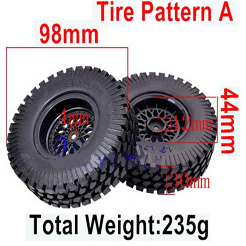 Wltoys 12427 Parts-Upgrade Military truck tires,More Big,diameter:98mm,Hole diameter:12mm
