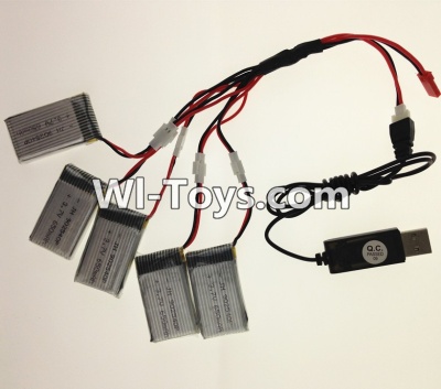 AoSenMa CG023 Parts-18 USB Charger wire & Upgrade 1-to-5 Conversion wire((Not include the 5 battery),AoSenMa Toys CG023 RC Quadcopter parts,CG023 RC Drone Spare parts Accessories