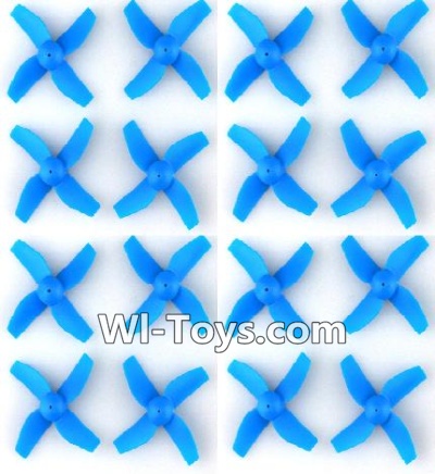 Eachine E010 Spare Parts-04 Propellers,Main rotor blades(16pcs)-Blue,Eachine E010 RC Quadcopter Drone Spare Parts Replacement Accessories