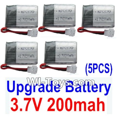 Eachine E010 Spare Parts-14 Upgrade 3.7v 200mah Battery(5pcs),Eachine E010 RC Quadcopter Drone Spare Parts Replacement Accessories