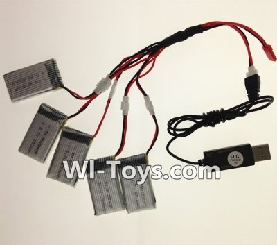 Eachine E010 Spare Parts-18 USB Charger wire & Upgrade 1-to-5 Conversion wire((Not include the 5 battery),Eachine E010 RC Quadcopter Drone Spare Parts Replacement Accessories