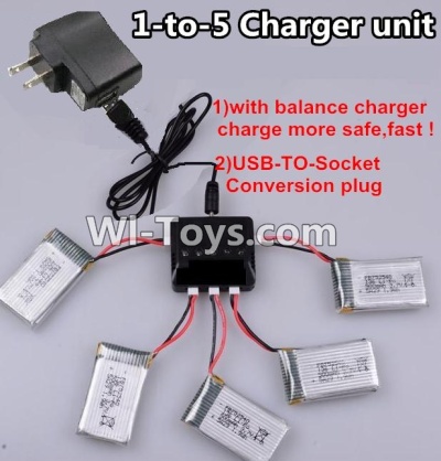 Eachine CG022 Parts-20 Upgrade 1-to-5 charger and balance charger & USB-TO-socket Conversion plug(Not include the 5 battery),Eachine CG022 RC Quadcopter parts,CG022 RC Drone Spare parts Accessories