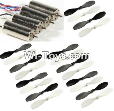 Eachine CG023 Parts-07 Main motor(4pcs) & Propellers(20pcs),Eachine CG023 RC Quadcopter parts,CG023 RC Drone Spare parts Accessories
