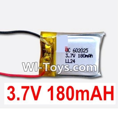 3.7V Battery 03-02 3.7v 180mah 15C Battery with Two Wire-602025,Size:25X20Xmm,Weight:6g,be suit for RC Quadcoter,Drone,RC Helicopter,RC Car,RC Boat,Tank etc.