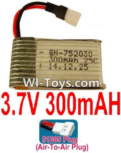 3.7V Battery 08-01 3.7v 300mah 25C Battery with 51005 Air-to-air Plug-752030,702030,Size:33X20X8mm,Weight:5.6g,be suit for RC Quadcoter,Drone,RC Helicopter,RC Car,RC Boat,Tank etc.