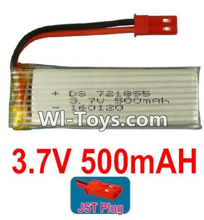 3.7V Battery 12-04 3.7v 500mah 15C Battery with Red JST Plug-721855-Version 2 without cover,Size:55X18X7.2mm,Weight:14.2g,be suit for RC Quadcoter,Drone,RC Helicopter,RC Car,RC Boat,Tank etc.