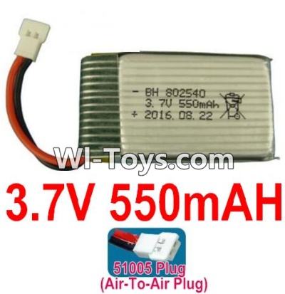 3.7V Battery 14-01 3.7V 550mah Battery with 51005 Air-to-air Plug-802540,Size:45X27X9mm,Weight:15.4g,be suit for RC Quadcoter,Drone,RC Helicopter,RC Car,RC Boat,Tank etc.