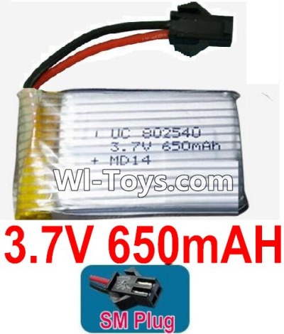 3.7V Battery 16-03 3.7v 650mah 15C Battery with Black SM Plug-802540,Size:40X25X8mm,Weight:19g,be suit for RC Quadcoter,Drone,RC Helicopter,RC Car,RC Boat,Tank etc.