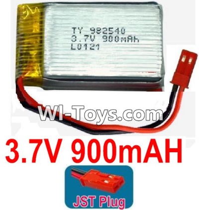 3.7V Battery 20-01 3.7v 900mah 15C Battery with Red JST Plug-982540,Size:43X25X10mm,Weight:23g,be suit for RC Quadcoter,Drone,RC Helicopter,RC Car,RC Boat,Tank etc.