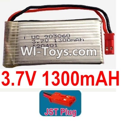 3.7V Battery 24-01 3.7v 1300mah 15C Battery with Red JST Plug-903060,Size:62X30X9mm,Weight:32g,be suit for RC Quadcoter,Drone,RC Helicopter,RC Car,RC Boat,Tank etc.