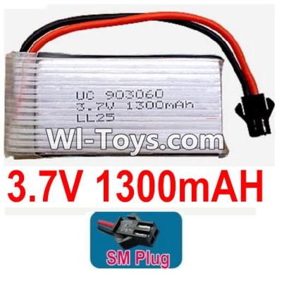 3.7V Battery 24-02 3.7v 1300mah 15C Battery with Black SM Plug-903060,Size:62X30X9mm,Weight:32g,be suit for RC Quadcoter,Drone,RC Helicopter,RC Car,RC Boat,Tank etc.