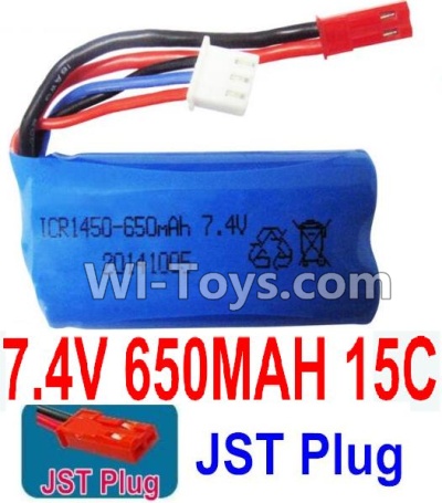7.4V Battery-7.4V 650mah 15C Lipo Battery with Red JST Plug-14500,Size:50X28X14mm,Weight:45.2g,Be suit for Double horse 9100,ZR Z100,Z101 RC Helicopter etc.
