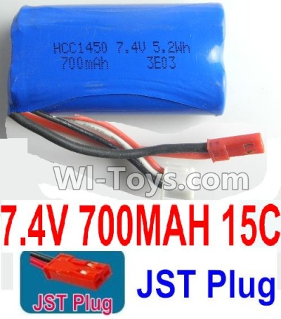 7.4V Battery-7.4V 700MAH Lipo Battery with Red JST Plug-1450,14500,Size:56X30X12mm,Weight:39.2g,Be suit for FT007 rc boat and other helicotpter,drone car,etc.