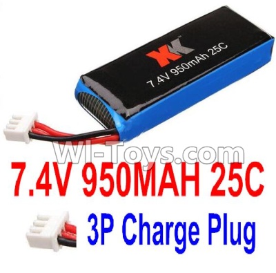 7.4V Battery-7.4V 950mah 25C Lipo Battery with 3P Charge plug Plug-For XK X251 Drone,Size:-mm,Weight:-g,Be suit for XK X251 RC Quadcopter,RC Helicopter,Car,Boat,etc.