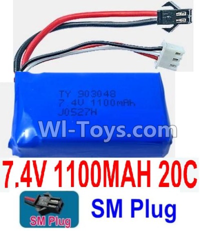7.4V Battery-7.4V 1100mah 20C Lipo Battery with Black SM Plug-903048,Size:53X30X18mm,Weight:53.8g,Be suit for RC Quadcopter,Helicopter,Car,Boat,etc.