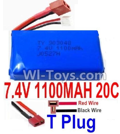 7.4V Battery-7.4V 1100mah 20C Lipo Battery with Yellow Oda Palace Plug-903048(Horizontal shaft-Red Wire,Verticall shaft-Black wire),Size:53X30X18mm,Weight:54.8g,Be suit for RC Quadcopter,Helicopter,Car,Boat,etc.