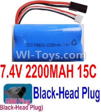 7.4V Battery-7.4V 2200mah 15C Lipo Battery with 5500 Black Head Plug,Size:65X38X18mmmm,Weight:91g,Be suit for RC Quadcopter,Helicopter,Car,Boat,etc.