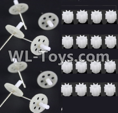 BoMing M50 Spare Parts-10-03 Main gear with shaft(16pcs) & Main gear with shaft(8pcs)Bo Ming BoMing M50 RC Quadcopter Drone Spare Parts Replacement Accessories M50
