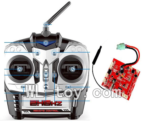 BoRong BR 6804 UFO BR6804 Quadcopter Parts-11 Transmitter & Circuit board