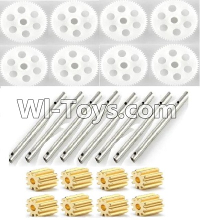 Cheerson CX-35 Parts-20 Main gear(8pcs) & Main hollow pipe(8pcs) & Small copper motor gear(8pcs) For Cheerson CX-35 RC Drone Quadcopter Spare parts,5.8G real-time image transmission aerial aircraft accessories