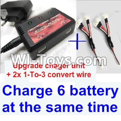 Cheerson CX-35 Parts-35 Upgrade charger and balance chager & 2pcs 1-To-3 convert wire-Total can charge 6x battery and the same time For Cheerson CX-35 RC Drone Quadcopter Spare parts,5.8G real-time image transmission aerial aircraft accessories