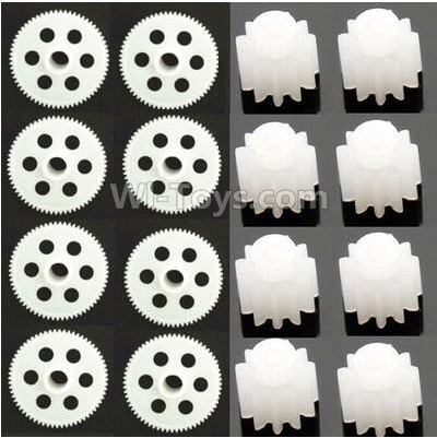 JJRC 53-Main gear(8pcs) & Small motor gear(8pcs) for JJRC H12 H2C H12D RC Quadcopter parts,Drone parts