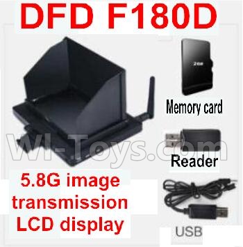DFD F180D Parts-43 Aerial unit(5.8G image transmission LCD display,Memory Card,Reader,USB Charger) For DFD F180D RC Quadcopter parts,RC Drone parts