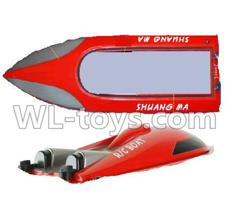 Double horse 7012 RC boat ShuangMa 7012 parts-01 Upper and bottom shell cover-Red