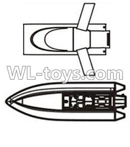 Double Horse 7013 rc boat parts ShuangMa dh7013 parts-01 Upper canopy,Upper shell cover & Bottom boat shell cover