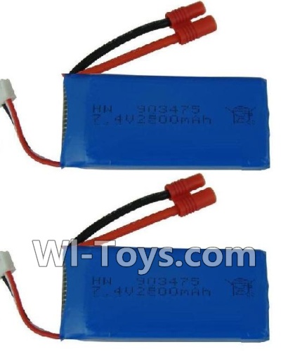 HuaJun Toys W606-5 Parts-25 7.4v 2500mah Battery with Banana Plug(2pcs),HuaJun Toys W606-5 RC Quadcopter Drone Spare Parts,HJ Toys W606-5 Accessoriess Replacement