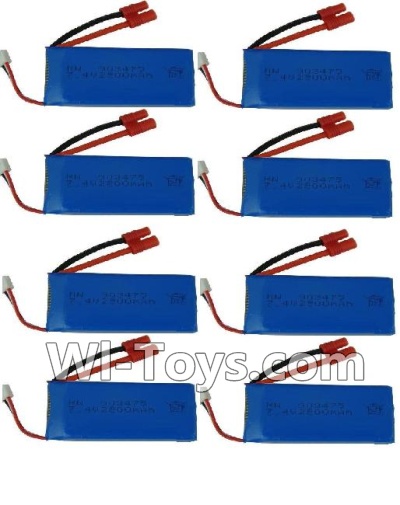 HuaJun Toys W606-5 Parts-26 7.4v 2500mah Battery with Banana Plug(6pcs),HuaJun Toys W606-5 RC Quadcopter Drone Spare Parts,HJ Toys W606-5 Accessoriess Replacement