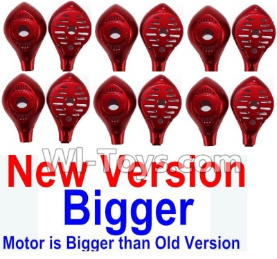 HuaJun Toys W609-7 W609-8 Parts-09-01 Upper and bottom motor cover-Red(6 set),HuaJun Toys W609-7 W609-8 RC Hexadcopter Drone Spare Parts,HJ Toys W609-7 W609-8 Accessoriess Replacement