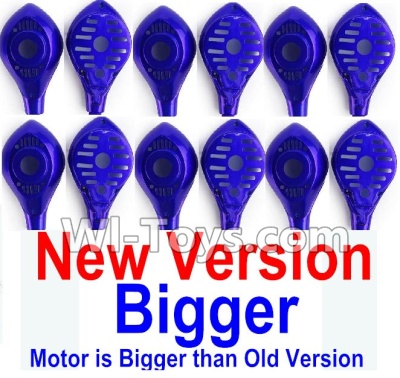 HuaJun Toys W609-7 W609-8 Parts-09-02 Upper and bottom motor cover-Blue(6 set),HuaJun Toys W609-7 W609-8 RC Hexadcopter Drone Spare Parts,HJ Toys W609-7 W609-8 Accessoriess Replacement